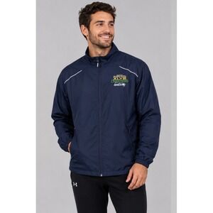 Seattle Seahawks Core 365 Super Bowl XLVIII Champions Jacket Mens XL NFL Blue